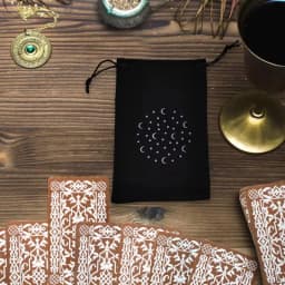 Tarot Card Bag 3.94X7.08in Tarot Deck Storage Bag Black Tarot Card Holder With Drawstring Small Velvet Pouch For Tarot