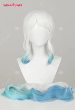 Miccostumes One Piece White Green Gradient Long Cosplay Wig