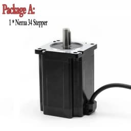 NEMA 34 Stepper Motor 4.5Nm/8.5Nm/12.5Nm 2PH 6A Diameter 14mm Shaft with Power Supply+HB860C Driver For CNC Engraving Machine