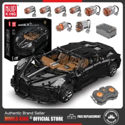 Mould King 13163 Technical Car Building Block Remote Control La Voiture Noire Sport Racing Car Model Toys Kids Christmas Gift