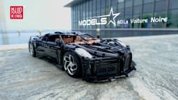 Mould King 13163 Technical Car Building Block Remote Control La Voiture Noire Sport Racing Car Model Toys Kids Christmas Gift