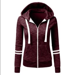 Women Winter Polyester Hoody Jackets Top Quality Windproof Jackets Outdoor Thick Fabric Jogging Jacket