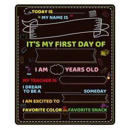 First Day Of School Board 10 X 12 Double-Sided First And Last Day Of School Board Reusable Back To School Sign Photo Prop Back