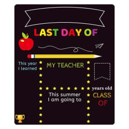 First Day Of School Board 10 X 12 Double-Sided First And Last Day Of School Board Reusable Back To School Sign Photo Prop Back