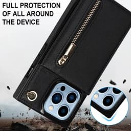 Luxury Crossbody Premium Leather Cover For iPhone 13 11 12 Pro XR XS Max X 7 8 Plus With Stand Function Shockproof Flip Case