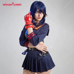 Miccostumes Women's Ryuko Cosplay Costume Long Sleeves Shirt and Skirt Set
