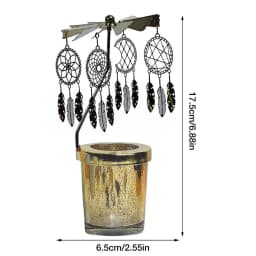 Carousel Aromatherapy Candle Revolving Scenic Lantern Candlestick Tray Girl Dream Dreamcatcher Fragrance Candlestick Decor