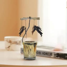 Carousel Aromatherapy Candle Revolving Scenic Lantern Candlestick Tray Girl Dream Dreamcatcher Fragrance Candlestick Decor