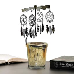 Carousel Aromatherapy Candle Revolving Scenic Lantern Candlestick Tray Girl Dream Dreamcatcher Fragrance Candlestick Decor