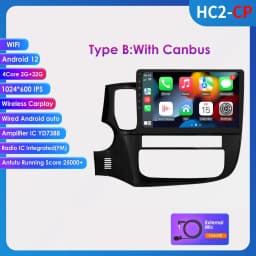 6115 Android 12 Autoradio dsp Carplay For Mitsubishi Outlander 3 GF0W GG0W 2012-2018 Multimedia Video Player GPS Stereo 2din 4G