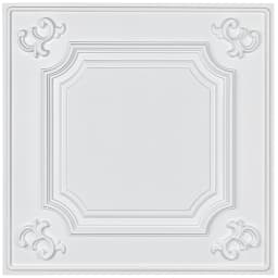 Art3d Drop Ceiling Tiles 24x24 in White (12-Pack, 48 Sq.ft), Wainscoting Panels Glue Up 2x2