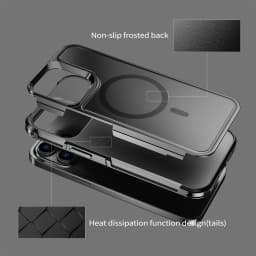 Magnetic Case for iPhone 14 13 Pro Max Case MIL-Grade Drop Tested & Compatible with MagSafe Back Anti-Fingerprint Anti-Scratch