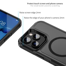Magnetic Case for iPhone 14 13 Pro Max Case MIL-Grade Drop Tested & Compatible with MagSafe Back Anti-Fingerprint Anti-Scratch