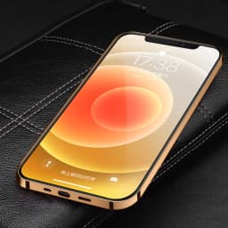 Genuine Leather Case For iPhone 13 12 11 Pro MAX 12 Mini 12Pro 13Pro 11Pro X XR XS Max Case Luxury Plating Soft edge Back Cover