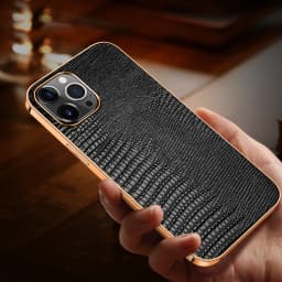 Genuine Leather Case For iPhone 13 12 11 Pro MAX 12 Mini 12Pro 13Pro 11Pro X XR XS Max Case Luxury Plating Soft edge Back Cover