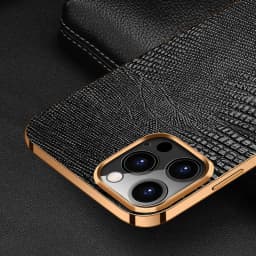 Genuine Leather Case For iPhone 13 12 11 Pro MAX 12 Mini 12Pro 13Pro 11Pro X XR XS Max Case Luxury Plating Soft edge Back Cover