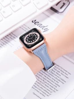 Slim Leather strap For Apple watch band 40mm 44mm 38mm 42mm 44 mm Genuine Leather bracelet Apple watch serie 7 6 5 4 3 se strap