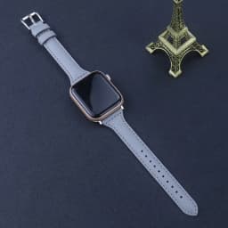 Slim Leather strap For Apple watch band 40mm 44mm 38mm 42mm 44 mm Genuine Leather bracelet Apple watch serie 7 6 5 4 3 se strap