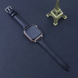 Slim Leather strap For Apple watch band 40mm 44mm 38mm 42mm 44 mm Genuine Leather bracelet Apple watch serie 7 6 5 4 3 se strap