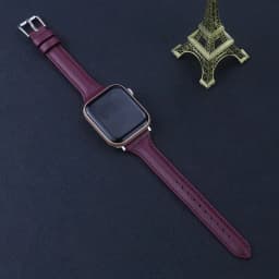 Slim Leather strap For Apple watch band 40mm 44mm 38mm 42mm 44 mm Genuine Leather bracelet Apple watch serie 7 6 5 4 3 se strap