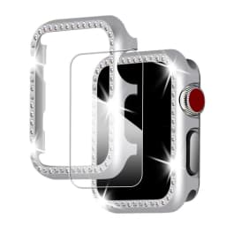 Diamond strap For apple watch band 38mm 40mm 44mm 42mm iwatch case cover Screen Protector For apple watch band 5 4 3 SE 6