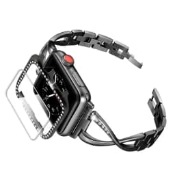 Diamond strap For apple watch band 38mm 40mm 44mm 42mm iwatch case cover Screen Protector For apple watch band 5 4 3 SE 6