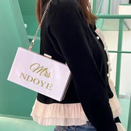 Personalized Clutch Bag Chain Diagonal Bag Acrylic Fashion Temperament White Custom Name Temperament Summer Wedding Party