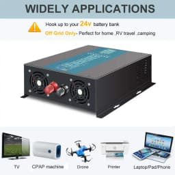 3000W Peak Off Grid Pure Sine Wave Solar Inverter 1500W 24V 220V Power Inverter Converter 12V/48V/110V DC to 120V/230V/240V AC