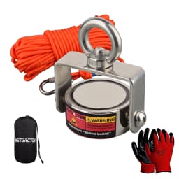 160KG*2 Strong Neodymium Magnet Double Side Search Magnetic Super Power Salvage Fishing Magnet with Searching Rope