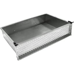 Golf Cart Cargo Box | Universal Fit | Compatible with Club Car, EZGO, Yamaha and Other Makes & Models | Aluminum Diamond Plate