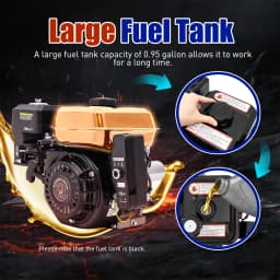 4-Stroke Engine 210CC 7.5Hp for Go Karts Compressors Trenchers Generators High-Pressure Washers Cement Mixers