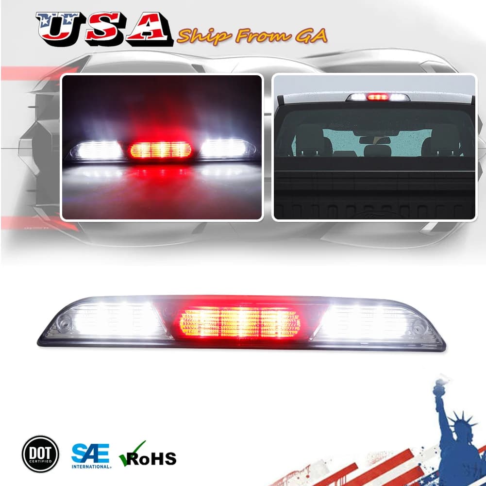 1PC For Ford F150 LED 3rd Third Brake Cargo Light Smoke High Mount Reverse Light Stop Lamps Taillight White Red 2015-2020