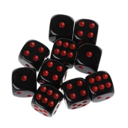 10pcs 15mm Multicolor Acrylic Cube Digital Dice D6 Beads Six Sides Portable Table Games Toy For Pub Club Party Board Game Tray