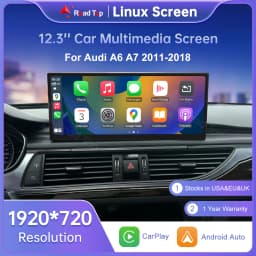 Road Top 12.3" Linux Screen For Audi A6 C6 A7 C7 2011-2018 with Wireless CarPlay Android Auto Airplay Car Radio Player