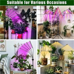 LED Grow Light Indoor Plants Tripod Stand Full Spectrum Timing Control 4 Switch Modes Seedling Growth Flowering Foliage 15-63 in