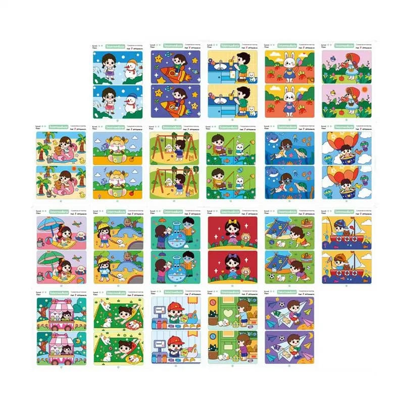 Matching Game Toddler Find The Difference Cards Concentration Training Product Interactive Spot The Difference Game For Boys