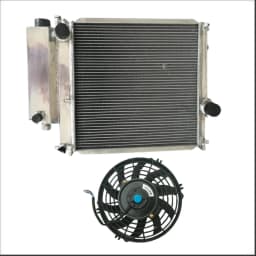 Aluminum Radiator + Fan For BMW 3 Series E36 Z3 Roadster 316/318/320/323/325/328 i/iS/Ti/iC 1.6-2.8L AC M44 M42 1987-2002