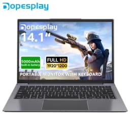 Dopesplay 14.1 inch Portable Lapdock Monitors with Keyboard For Samsung Steam DeX HDR 1200P IPS Laptop External Screen Extender