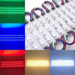 20PCS LED Modules Light 5050 SMD 3LED DC12V Waterproof Advertising Sign Backlight Modules Lights RGB Red Green Blue Warm White