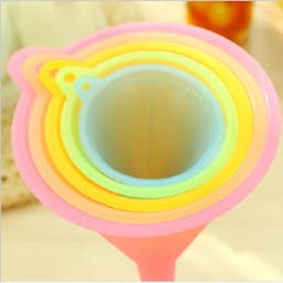 Household Wine Oil Soy Sauce Liquid Dispensing Transparent Food Grade Pp Plastic Large Diameter Large And Small Funnels 5-Piece