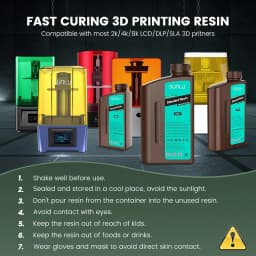 SUNLU 10KG Standard / Water-Wash / Water Wash ABS LIKE 3D Resin 1KG/Bottle 405nm UV Resin For Most SLA/DLP/LCD 3D Printer 1kg