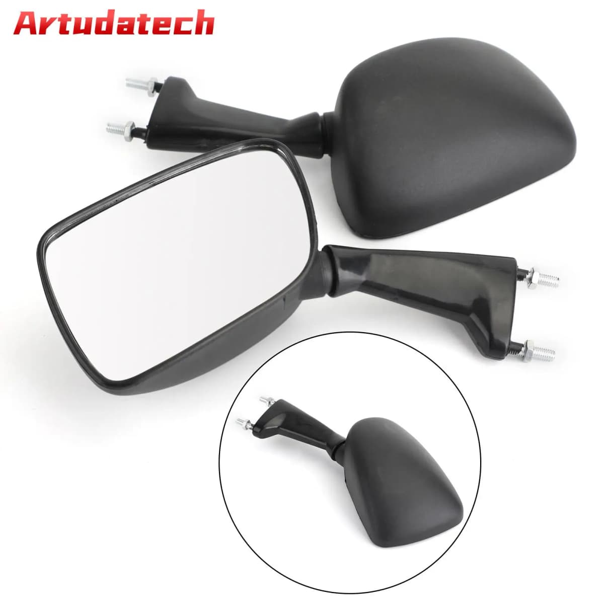 Artudatech BLACK REARVIEW SIDE MIRRORS Fit for Yamaha TZM 150 TZR250 TZR 250 3XV 1990-1995