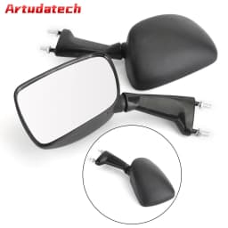 Artudatech BLACK REARVIEW SIDE MIRRORS Fit for Yamaha TZM 150 TZR250 TZR 250 3XV 1990-1995