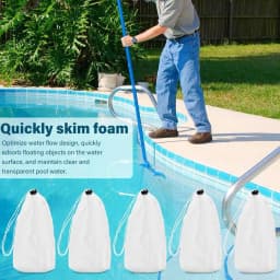 Pool Filter Bags Pool Vacuum Cleaner Replace Bags 10 Pieces Reusable Nylon Pouch Water Cleaning Accessories For Dirt Hair Sand