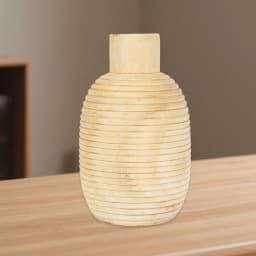 Wood Vases For Decor Wood Flowers Vase Home Decor Table Ornament Plant Container Farmhouse Supplies For Dining Room Living Room