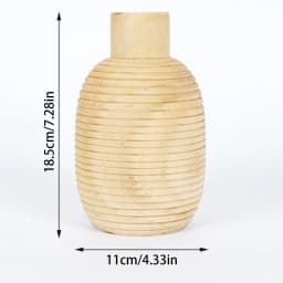 Wood Vases For Decor Wood Flowers Vase Home Decor Table Ornament Plant Container Farmhouse Supplies For Dining Room Living Room