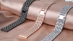 20mm 22mm Band for Samsung Galaxy Watch 4/Classic/46mm/42mm/active 2 Gear s3 Metal Diamond bracelet Galaxy watch 5 5 pro strap
