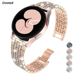 20mm 22mm Band for Samsung Galaxy Watch 4/Classic/46mm/42mm/active 2 Gear s3 Metal Diamond bracelet Galaxy watch 5 5 pro strap