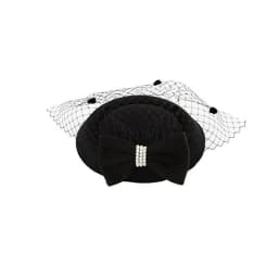 Bride Hat Hair Accessories Retro Short Hair Feather Flower Veil Cheongsam Show Banquet Headwear Accessories Cap Yarn Decor