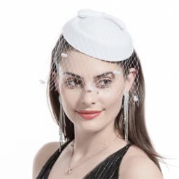 Bride Hat Hair Accessories Retro Short Hair Feather Flower Veil Cheongsam Show Banquet Headwear Accessories Cap Yarn Decor